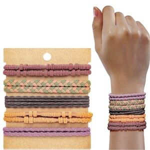 New Earthy Tones Hair Tie Bracelets Set